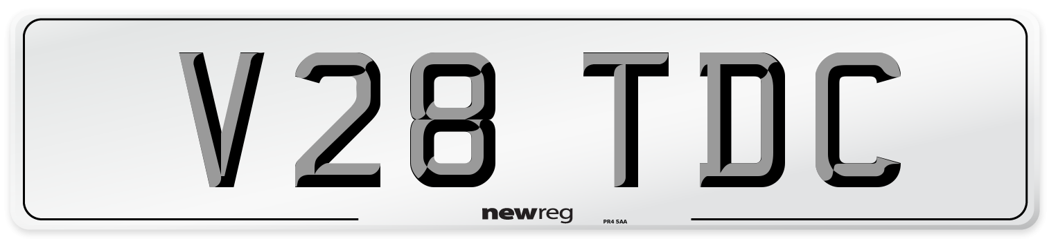 V28 TDC Number Plate from New Reg